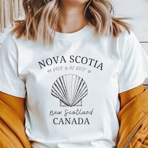 Nova Scotia Shirt • Graphic Tee • New Scotland • Unisex Softstyle T-Shirt • Canada TShirt • Sea Shell