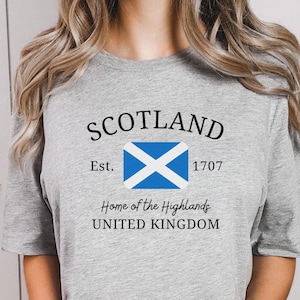 Scotland Flag Shirt, Scotland T-Shirt, Scottish Tee, Softstyle, Scotland Trip T Shirt, Scotland Vacation Gift, Scottish Flag Souvenir