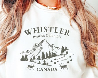 Whistler Sweatshirt, Soft Canada Sweater, Unisex British Columbia Pullover, Whistler Crewneck, Whistler Hoodie, Whistler Sweater