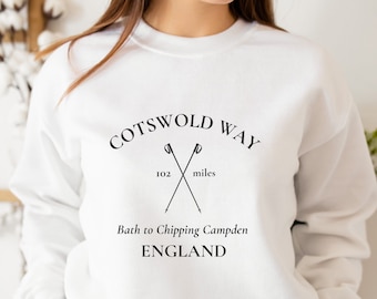 Cotswold Way Sweater, England Hiking Sweatshirt, Unisex Pullover, Cotswold Way Souvenir, Hike Chipping Campden to Bath