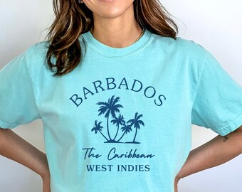 Barbados Shirt, Caribbean Comfort Colors® Tee, Barbados Gift, Barbados Tee, Honeymoon Outfit, Caribbean Cruise, Barbados Vacation