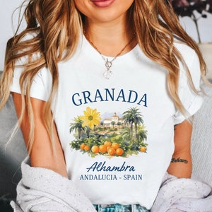 Granada TShirt, Granada Spain Shirt, Unisex Soft T-Shirt, Alhambra Gift, Spain Trip Tee, Alhambra Souvenir, Spain Lover Travel Outfit