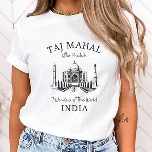 Taj Mahal Shirt, Unisex Softstyle Tee, Taj Mahal India TShirt, India Trip T-Shirt, Taj Mahal Gift, India Vacation, India Travel, India Gift