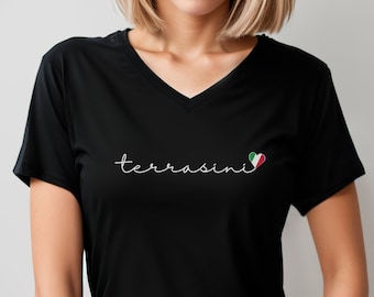 Terrasini V-Neck Shirt, Sicily V Neck TShirt, Cute Sicily Tee, Italian Vintage Style Shirt, Trendy Aesthetic Italy Shirt