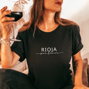Rioja Shirt, Spanish Wine Lover TShirt, Minimalistic Wine Tee, Unisex Wine T-Shirt ,Spanish Wine, La Rioja Spain, Rioja Wine Gift