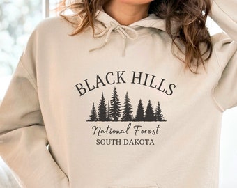 Black Hills Hoodie, Unisex Hooded Black Hills Sweater, Soft Pullover, Cute South Dakota Clothes, South Dakota Apparel, Black Hills Gift