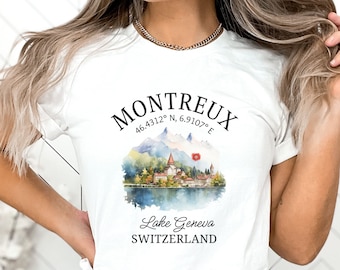 Montreaux Shirt, Montreaux Gift, Switzerland TShirt, Montreaux Souvenir, Switzerland Crewneck, Switzerland Travel, Montreaux Tee