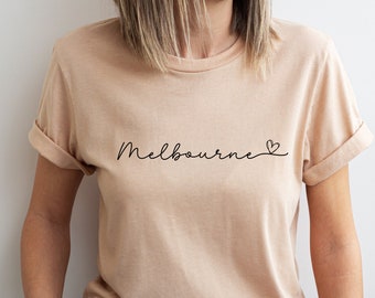 Cute Melbourne Shirt, Minimalistic Melbourne Tee, Unisex Melbourne T-Shirt, Melbourne Gift, Melbourne TShirt, Melbourne Clothes