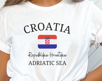 Croatia Shirt, Hrvatska T-Shirt, Unisex Softstyle Tee, Croatia Flag, Croatia Gifts, Oversized TShirts, Croatia Clothes, Croatia Crewneck