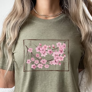 Cherry Blossom Shirt • Cute Graphic Tee • Unisex Sakura Japan T-Shirt • Pink Flower Petal • Japanese Cherry Blossom Gift • Softstyle TShirt