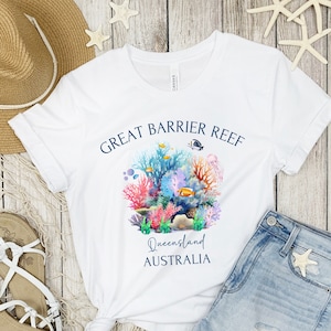 Great Barrier Reef Shirt, Queensland TShirt, Diving Trip, Coral Reef, Unisex Softstyle Tee, Australia Vacation T-Shirt, Coral Sea Gift