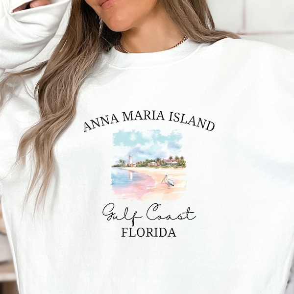 Anna Maria Island Sweater, Florida Beach Sweatshirt, Unisex Soft, Florida Vacation Outfit, Bradenton Florida Gift, Anna Maria Island FL Trip