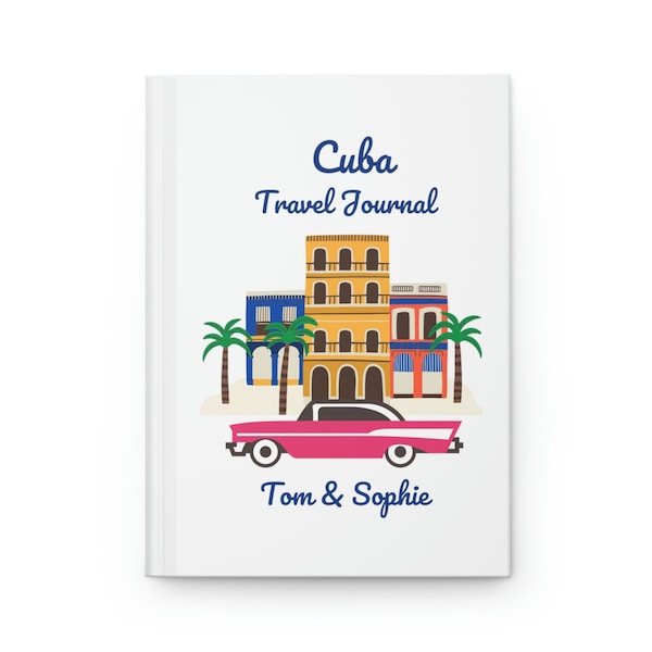 Cuba Travel Journal • Custom Vacation Notebook • Personalized Trip Planner • Travel Sketchbook • Custom Vacation Diary • Memory Book