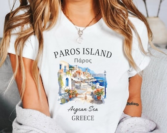 Paros TShirt, Paros Greece Shirt, Unisex Soft T-Shirt, Paros Island Gift, Paros Trip Tee, Paros Travel Outfit, Greece Island Hopping