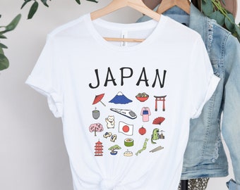 Japan Shirt, Japan Landmarks TShirt, Japan Clothing, Japan Travel Gift, Japan Apparel, Japan Vacay, Japan Family Trip, Japan Aesthetic