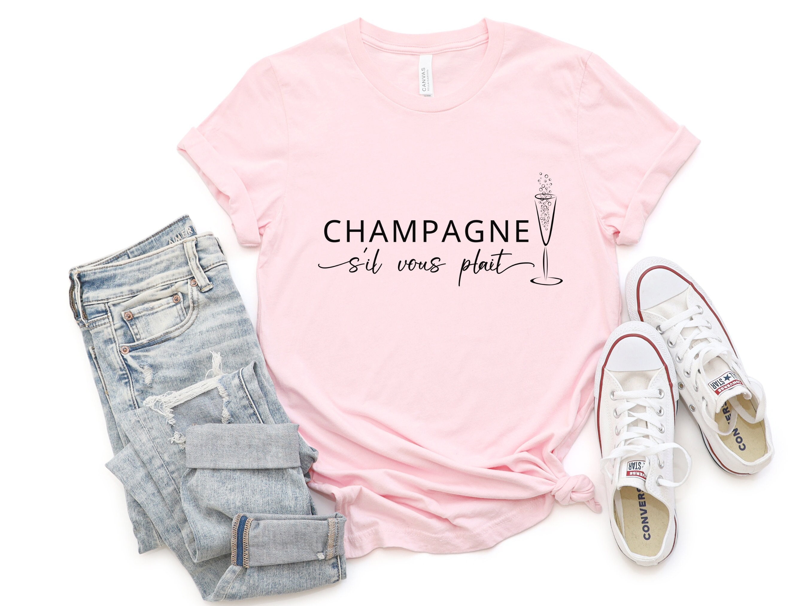 CHAMPAGNE PLEASE GRAPHIC TEE