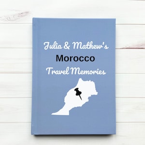 Morocco Travel Journal • Personalized Trip Planner • Notebook with Name • Custom Vacation Diary • Honeymoon Gift