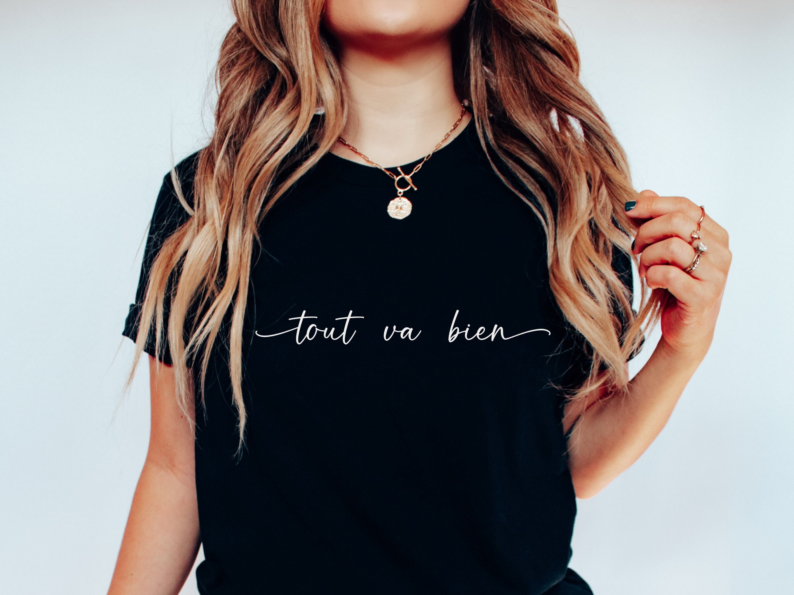 Tout Va Bien Tshirt French Wording Clothes Everything is Fine