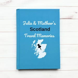 Scotland Travel Journal • Personalized Trip Planner • Notebook with Name • Custom Vacation Diary • Edinburgh Trip