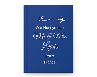 Custom Honeymoon Journal, Paris Honeymoon, Personalized Paris Trip Planner, Honeymoon Gift, Honeymoon Notebook, Paris Travel Diary