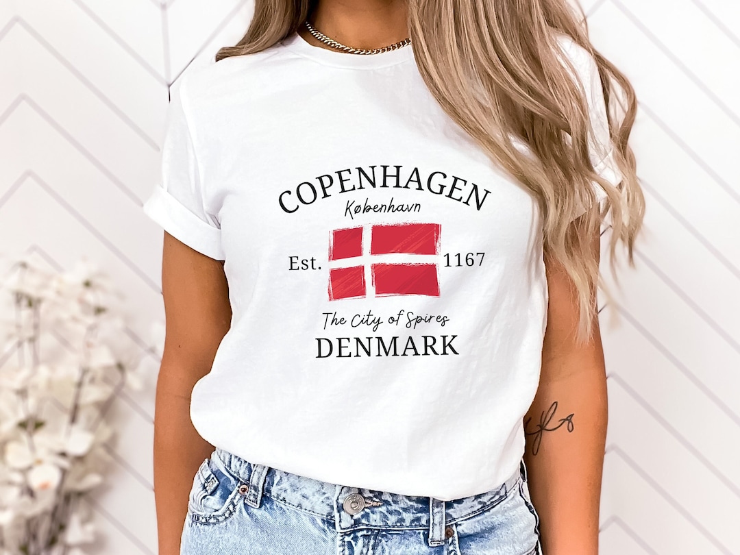 Copenhagen Shirt Denmark Tshirt Danish Flag Tshirt Etsy