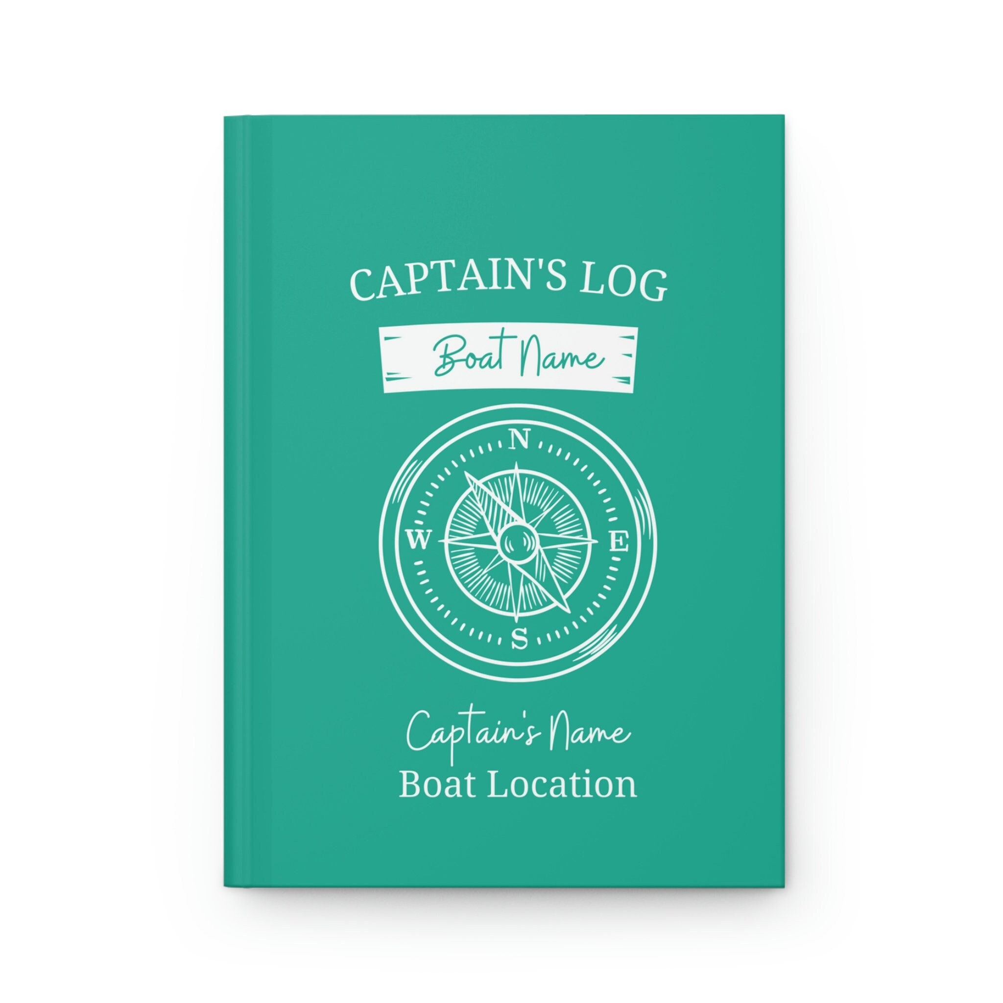 Personalized Captains Log Book • Custom Boat Notebook • Hardcover ...