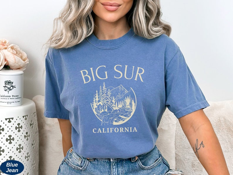 Big Sur Shirt, Comfort Colors® Tee, Big Sur Tshirt, California Crewneck ...