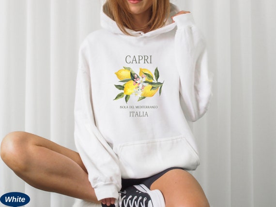 Capri Hoodie, Unisex Hooded Sweater, Soft Capri Pullover, Capri