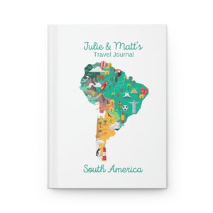 South America Travel Journal, Custom Vacation Notebook, Personalized Trip Planner, Gap Year Diary, Memory Book, South America Trip