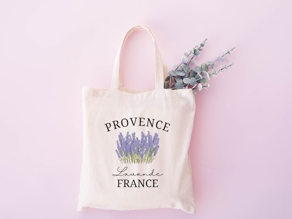 Provence Tote Cotton Canvas Provence Lavender Bag Cute Lavender Vintage Style Reusable Shoulder Bag Provence France Gift for Her Etsy