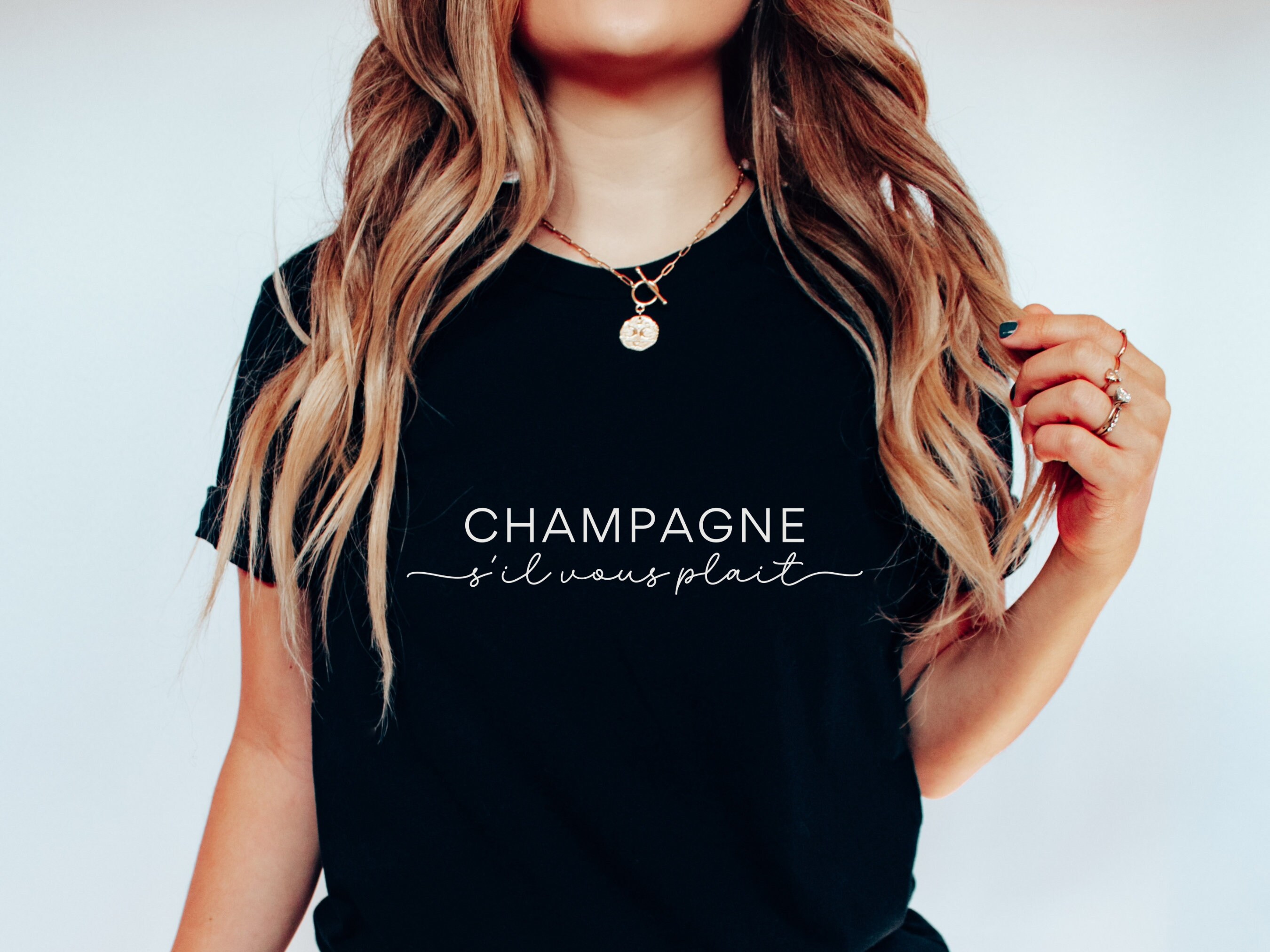 GOURMET LOVE (Champagne, Baguette, Fromage, Croissant) Tshirt main image 0