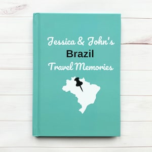 Brazil Travel Journal • Personalized Trip Planner • Notebook with Name • Custom Vacation Diary • Honeymoon • Gift For Honeymoon • Rio