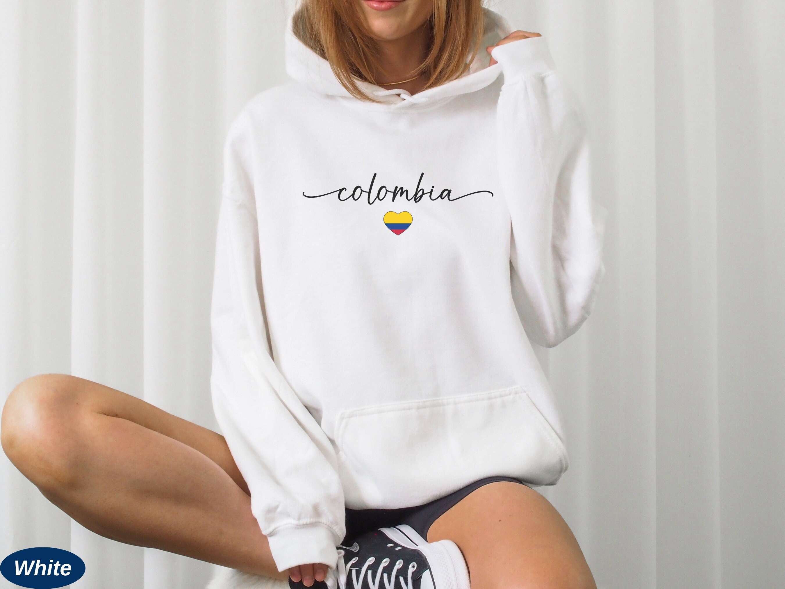 Cute Colombia Hoodie, Unisex Hooded Sweater, Soft Colombia Pullover, Cute Colombia Clothes, Colombia Apparel, Colombia Travel Gift