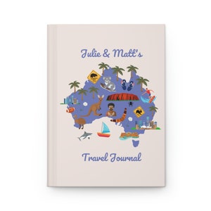 Australia Travel Journal • Custom Vacation Notebook • Personalized Trip Planner • Australia Map Sketchbook • Custom Vacation Diary