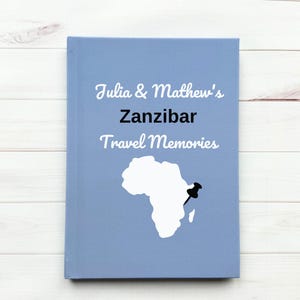 Zanzibar Travel Journal • Personalized Trip Planner • Notebook with Name • Custom Vacation Diary • Tanzania • Honeymoon Gift