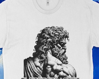 Vintage Zeus 90s Graphic Shirt, Greek God Mythology Tee, Conquer Hand Drawn Shirt, Unisex Oversize Tee, Gym Gift