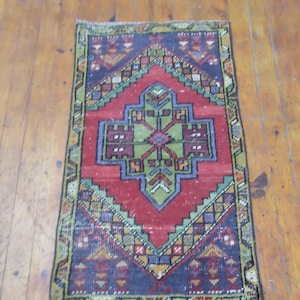 2x3 Turkish Vintage Doormat Rug, 2x3 Doormat Rug, 2x3 Rug, Handmade Wool Rug, 2x3 Area Rug, Modern Mid Century, 2x3 Vintage Rug, 1.8x2.9ft,