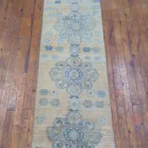 2x6 runner rug, turkish runner rug,2x6 rug, vintage rug, faded runner rug, narrow runner rug, oushak runner rug,2x6.1ft, size:60x184cm.