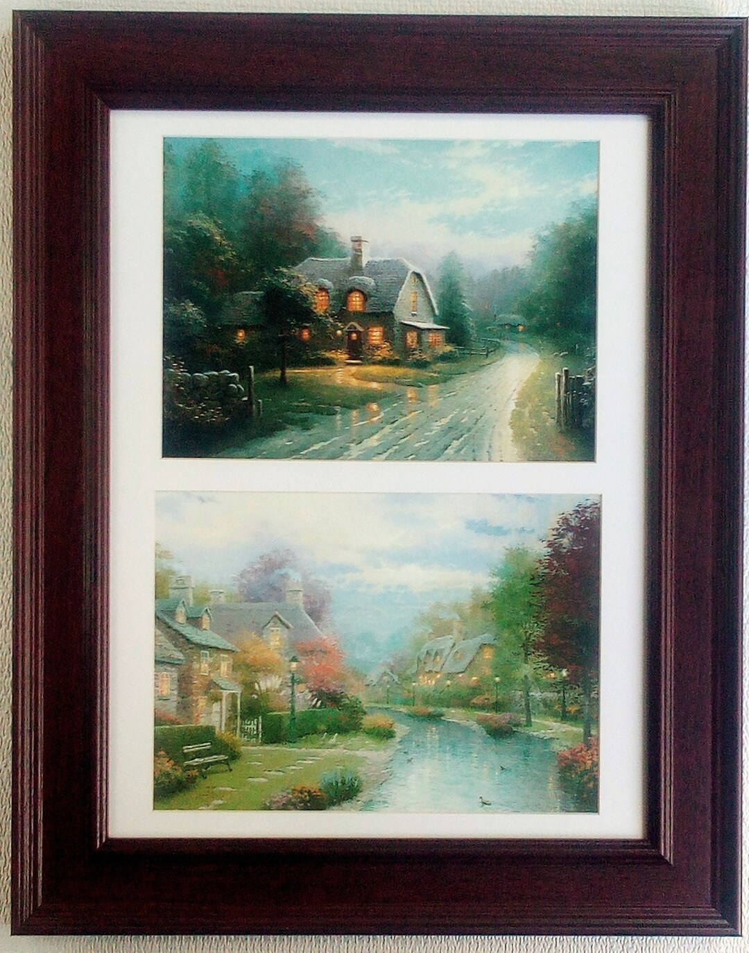 Kinkade Paintings. Seasonal Wall Art Scenes of Spring, Summer, Fall
