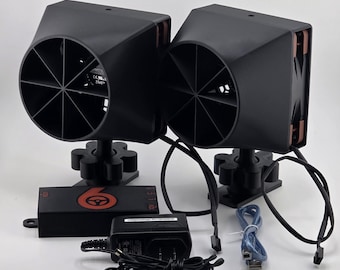 Turn 6 - Sim Racing Wind Simulator Kit for PC: Compact, Lightweight, Plug-and-Play, 2 Fans - L+R