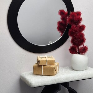 Miniature 1:12 scale Tapered Framed Mirror 3 inch image 3