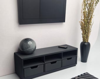 Miniature Dollhouse Entertainment Center (1:12 scale)