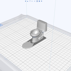 3D Model File (STL) for Miniature Toilet (1/12 Scale)