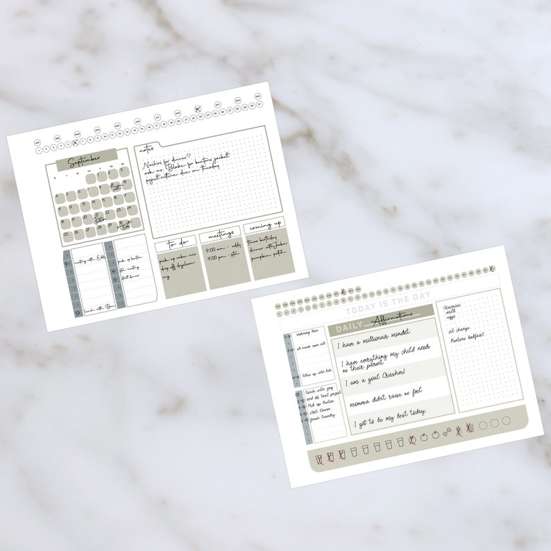 Printable Planner Printable Productivity Journal Digital Daily Planner ...