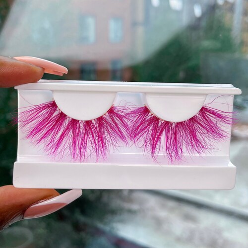 PRINCESS 2 Tone Pink Color Lashes Strip Eyelashes 25mm Etsy