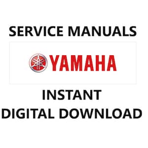 Könnte beinhalten: Yamaha-Logo mit dem Text "SERVICE MANUALS" darüber und "INSTANT DIGITAL DOWNLOAD" darunter.