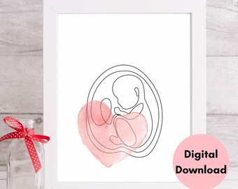 Belly Line Art Etsy Canada