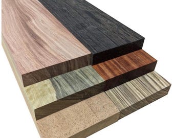 13/16”x4”x12” Padauk, Black Limba, Mahogany, Wenge, Bubinga, Zebra wood, Solid Exotic Hardwood
