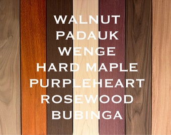 1/2”x4”x24” Exotic, Padauk, Purpleheart, Wenge, Walnut, Rosewood, Maple, Bubinga, cnc, scroll saw cutting, Hardwood thins Total of 7 pcs.
