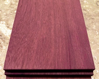 1/2”x4”x24” solid exotic purpleheart hardwood  laser cutting, cnc, engraving and scroll saw cutting. Thin craft wood. Ships 1 day